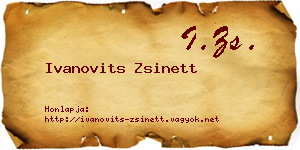 Ivanovits Zsinett névjegykártya